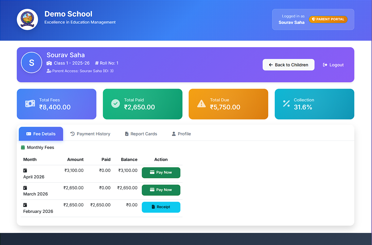 Parent Dashboard